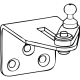 Flgelbock HAUTAU FL 190 f. Rund-, Flach- und Schrgfenster,Alu pulverb. RAL9016