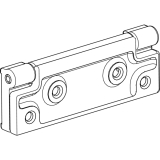 Zusatzscharnier HAUTAU Kipp oben, Dreh, Flgelart 1,2,3 o. 8, Aluminium schwarz