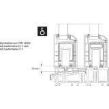 HAUTAU ATRIUM HS 300 Laufschiene Nr. 24 TT2, H=5 mm, L=6500 mm, silber eloxiert