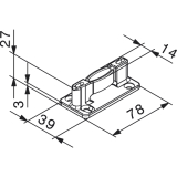 Bodenf�hrung HAWA Junior 160 / 250, Kunststoff schwarz, Standard