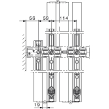 HAWA-Centerfold 80/H Grundgarnitur, m. Drehlager o. F�hrung