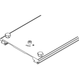 HAWA Connector Verbindungsprofil 110 mm, Lnge 650 mm, Aluminium eloxiert