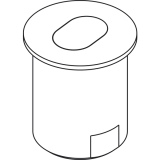 Drehgriff HAWA, TS 41 - 57 mm, Messing vernickelt matt