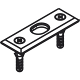 Schlieblech zu Stangenschloss HAWA, Stahl verchromt