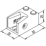 Anschlagpuffer Glas, 8 - 12,76 mm, Edelstahl