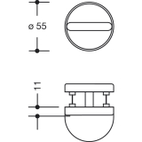 HEWI Zylinderrosette flach 306.23 reinwei