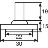 H�henverstellschraube M10x20, verzinkt SB-Verpackt