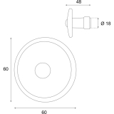 HRTNAGL Knopfdrckerlochteil, rund fix fr FULP, Imst,60,verz. schwarz passiv.