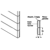 Standard Rollladenmatte, Breite 900 mm, Lnge 2400 mm, Euro Eiche roh