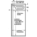 Standard Rollladenmatte, Breite 900 mm, Lnge 2400 mm, Euro Eiche roh