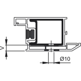 HOPPE Befestigungszubehr einseitig, BS - 1102, lang, Stahl verz.