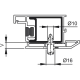 HOPPE Befestigungszubehr Nr.1 - einseitig,unsicht.,BS-106/B,36-41mm,Stahl verz.
