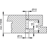 HOPPE Befestigungszubehr Nr.2 - einseitig, BS - 201/B, Stahl verz.