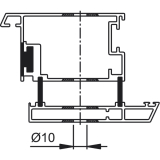 HOPPE Befestigungszubehr paarweise, BS - 504/B, TS 67 - 77mm, Stahl verz.