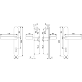 HOPPE Dr�ckergt. LIVERPOOL - auf LS PZ92, TS wahlweise, Alu silber eloxiert