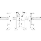 HOPPE Dr�ckergt. LIVERPOOL - auf LS PZ92, TS wahlweise, Edelstahl matt