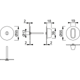 HOPPE Drckergt. STOCKHOLM - auf Ros. PZ, TS35 - 45, Edelstahl matt