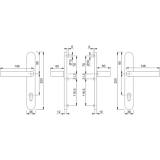 HOPPE Dr�ckergt. LIVERPOOL - auf LS PZ92, TS77 - 82, VK8, wei� RAL 9016