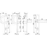 HOPPE Wechselgarnitur LIVERPOOL - mit B�gelgriff, PZ92, EdSt.matt