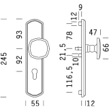 HOPPE SH-Wechselgt. MNCHEN - auf LS PZ88, TS75-80 Li, TS-80, oK., Mess. PVD