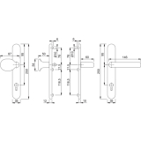 HOPPE Wechselgarnitur LIVERPOOL - mit Knopf auf LS PZ92, VK 8, wei� RAL 9016
