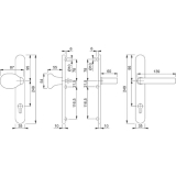 HOPPE Wechselgarnitur mit Knopf Modell LIVERPOOL, PZ92, EdSt.matt