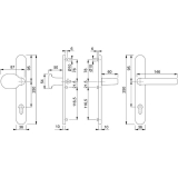 HOPPE Wechselgarnitur LIVERPOOL - mit Knopf auf LS PZ92, VK 8, wei� RAL 9016