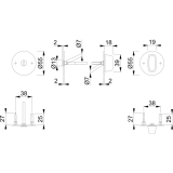 HOPPE Schlsselrosette flach mit Sttznocken rund BB, Edelstahl