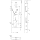 Rohrrahmenschloss 49PZW, DM 45 mm, Entfernung 92 mm, VK 8 mm, Stahl verzinkt