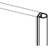 Dichtprofil streifend, fr 8 - 12 mm Glas, 2500 mm, transparent (69230)