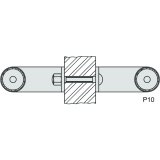 KWS Befestigungszubeh�r P10 - Glas, M 6, TS bis 12mm