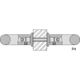 KWS Befestigungszubeh�r P4 - 20mm, M 6 x 45, Edst.