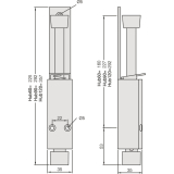 Trfeststeller Hub 60 mm, 35 x 225 mm, Aluminium dunkelbronze eloxiert