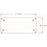 Kabeldurchgang eckig mit Staubschutzbrste, 70x70x25 mm, Aluminium eloxiert