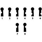 Keilbartschlssel EWG, Sperre 470, vernickelt