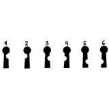 Keilbartschl�ssel Tosisch, Sperre LB 1, vernickelt