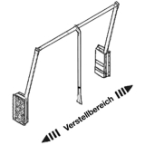 Kleiderlift Junior, H 850,KB 770-1200mm, Tragkr.10KG, KS grau/FE sil.grau