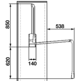 Kleiderlift Junior, H 850,KB 770-1200mm, Tragkr.10KG, KS grau/FE sil.grau