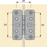 HETTICH Klips-Mittelscharnier, Stahl vernickelt