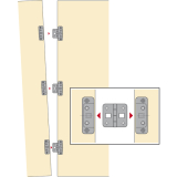 HETTICH Klips-Mittelscharnier, Stahl vernickelt