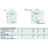 HETTICH Klips-Mittelscharnier, Stahl vernickelt