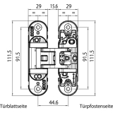 Trband K6700, universal, Zamak verchromt matt
