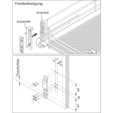 VAUTH-SAGEL Frontbefestigung, Stahl silberfarbig RAL 9006