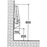 Konsole Sitzbank klappbar, Tragkraft 250 kg, feuerverzinkt