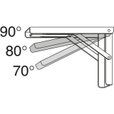 Konsole Vario klappbar/verstellbar, Hhe 200 mm, Tiefe 300 mm, verzinkt