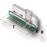 Krawatten- und G�rtelauszug Ideal 74x118x455 mm, Stahl verchromt poliert