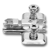 BLUM CLIP Kreuzmontageplatte, vorm. Systemschrauben, HV: Langloch, Distanz 0 mm