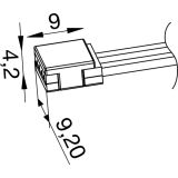 Verbindungssleitung zu LED-Band High Efficient mit 2 Clip 500 mm