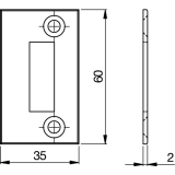 Schlieblech 41AL-OFFICE-CP, Edelstahl gebrstet