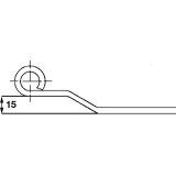 Langbnder o. Kegel gerade, 600 mm, Schmiedeeisen verzinkt geschwrzt